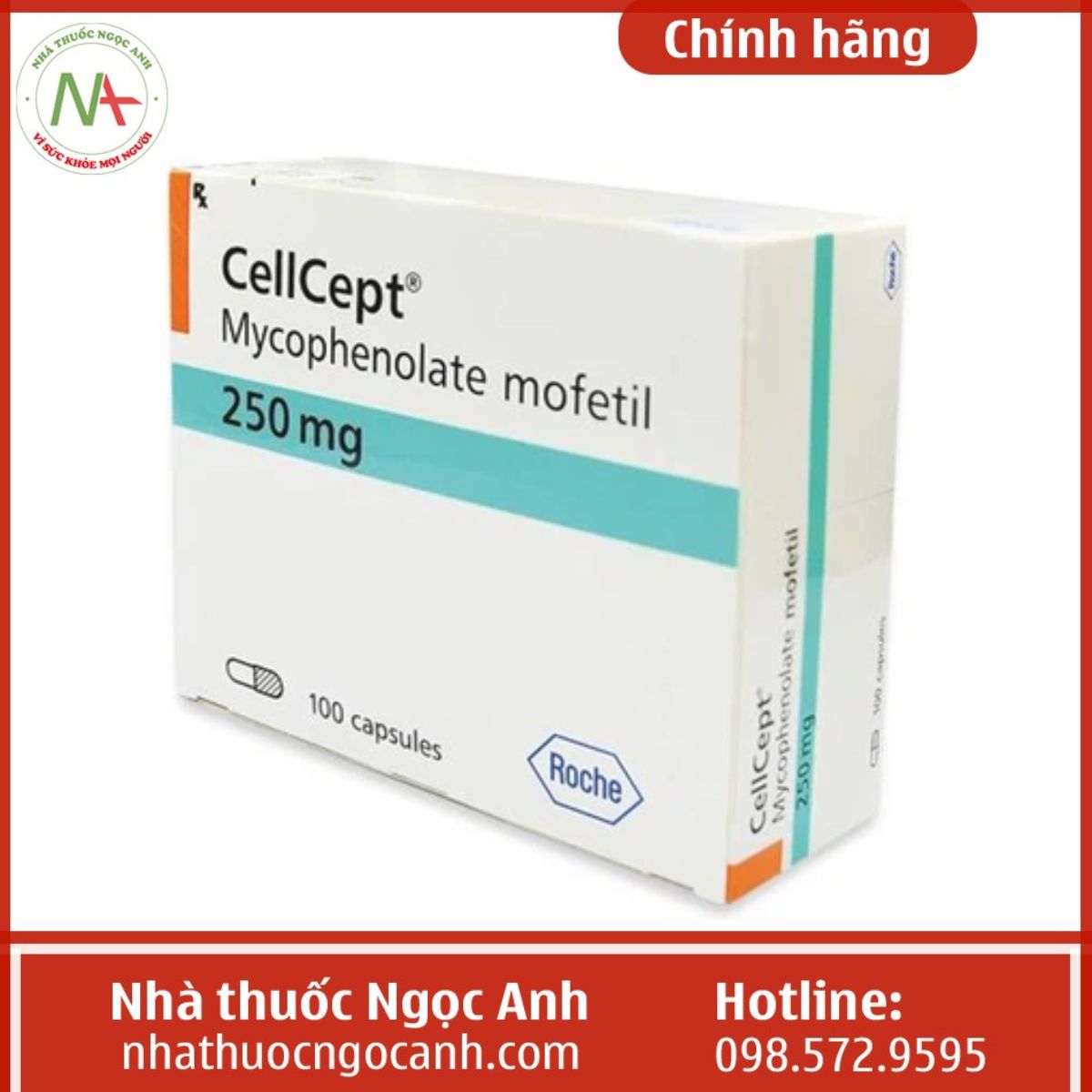 Mặt nghiêng cellcept 250 mg