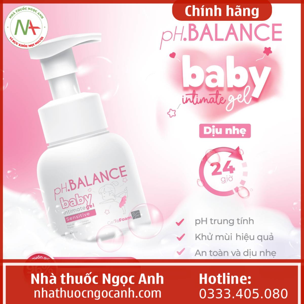 Công dụng pH Balance Baby Intimate Gel