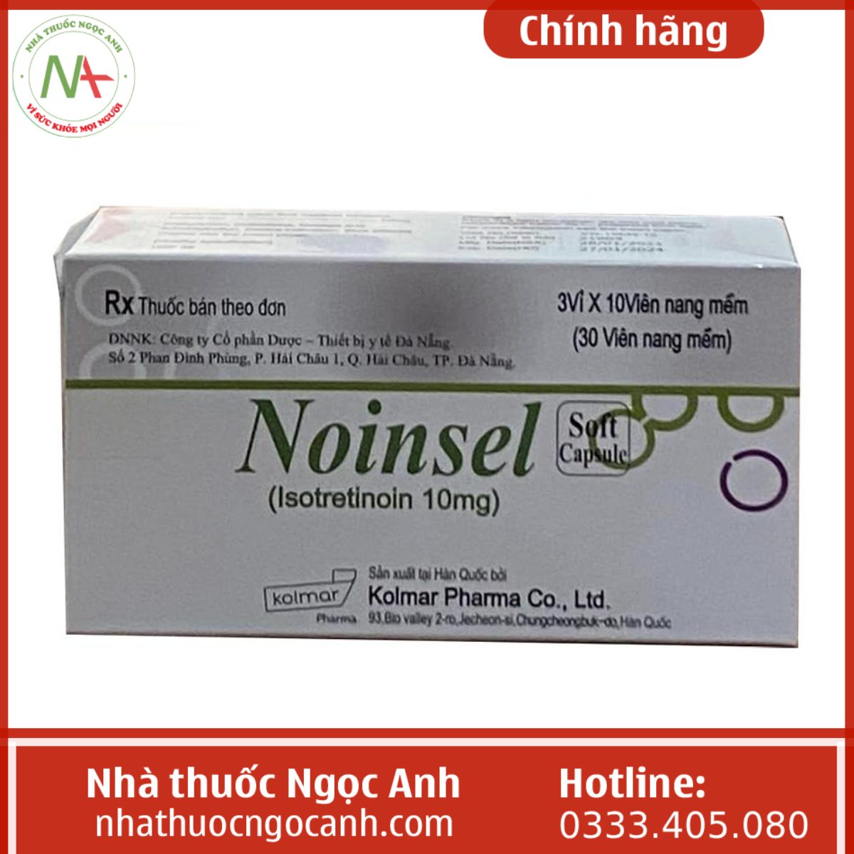 Thuốc trị mụn trứng cá nặng Noinsel Soft Capsule