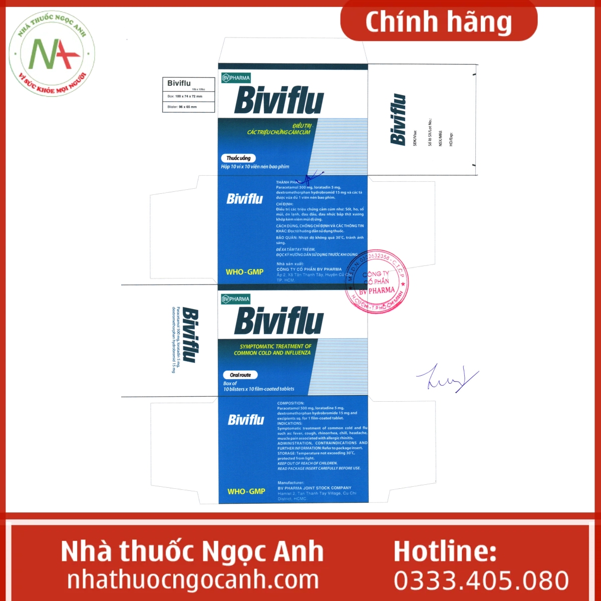 Nhãn thuốc Biviflu