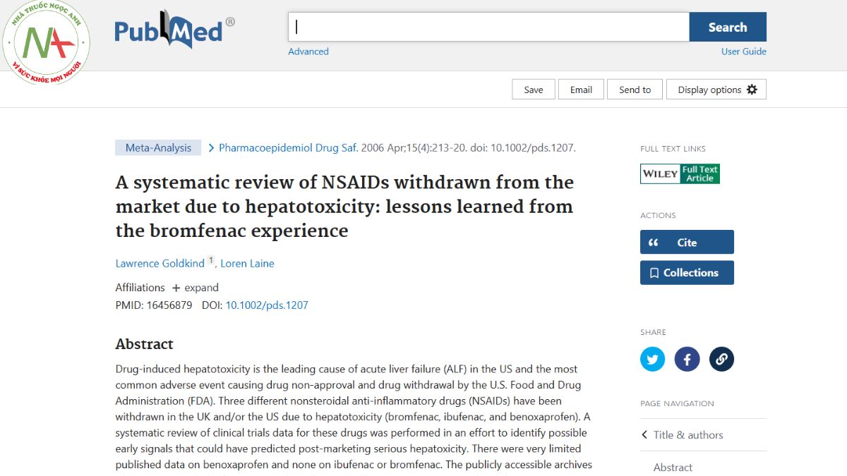 A systematic review of NSAIDs withdrawn from the market due to hepatotoxicity: lessons learned from the bromfenac experience