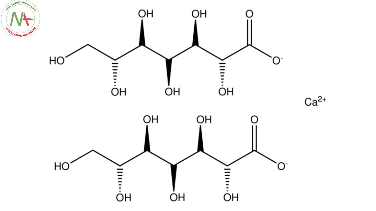 Cấu trúc phân tử Calci Glucoheptonat