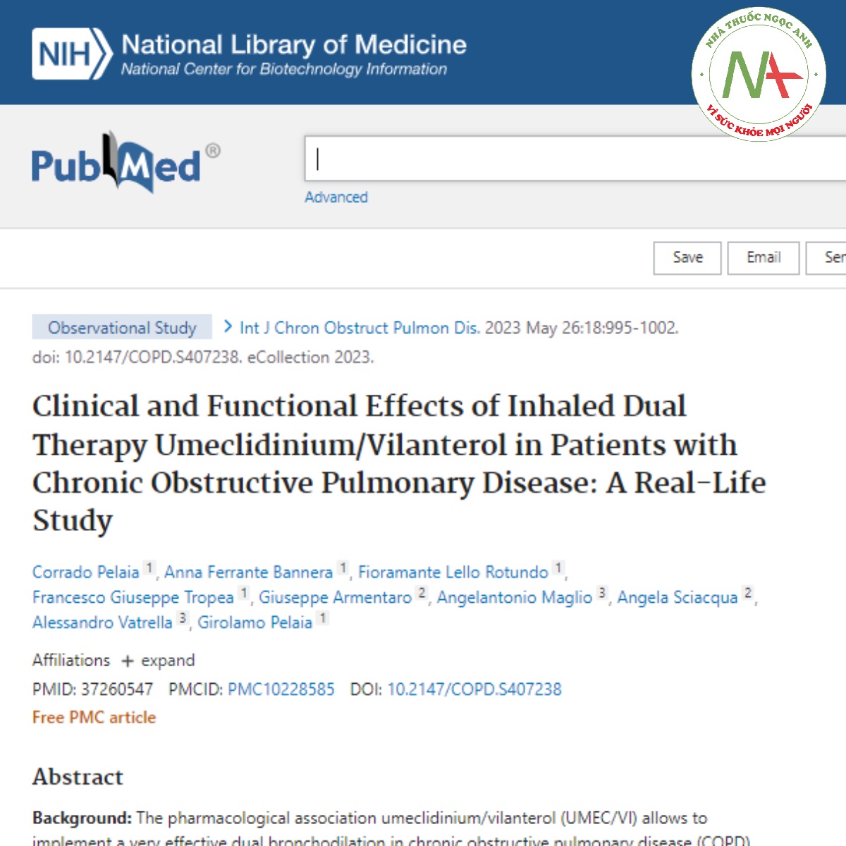 Clinical and Functional Effects of Inhaled Dual Therapy Umeclidinium_Vilanterol in Patients with Chronic Obstructive Pulmonary Disease_ A Real-Life Study