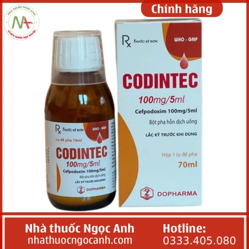 Codintex Image Thuốc Codintec 100mg/5ml 70ml có tác dụng gì, giá bao nhiêu, mua ở đâu