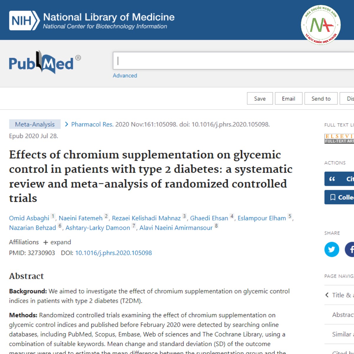 Effects of chromium supplementation on glycemic control in patients with type 2 diabetes_ a systematic review and meta-analysis of randomized controlled trials