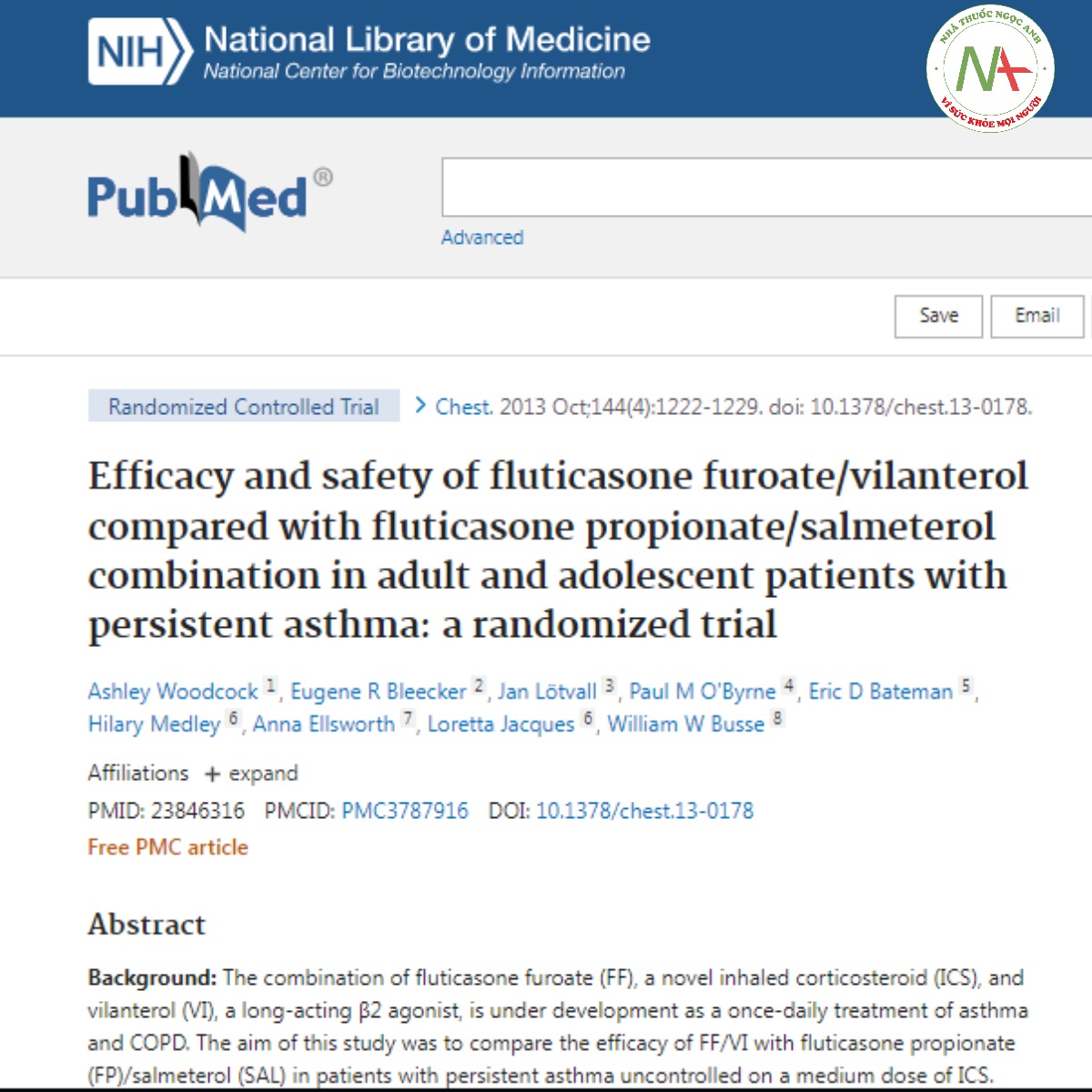 Efficacy and safety of fluticasone furoate_vilanterol compared with fluticasone propionate_salmeterol combination in adult and adolescent patients with persistent asthma_ a randomized trial