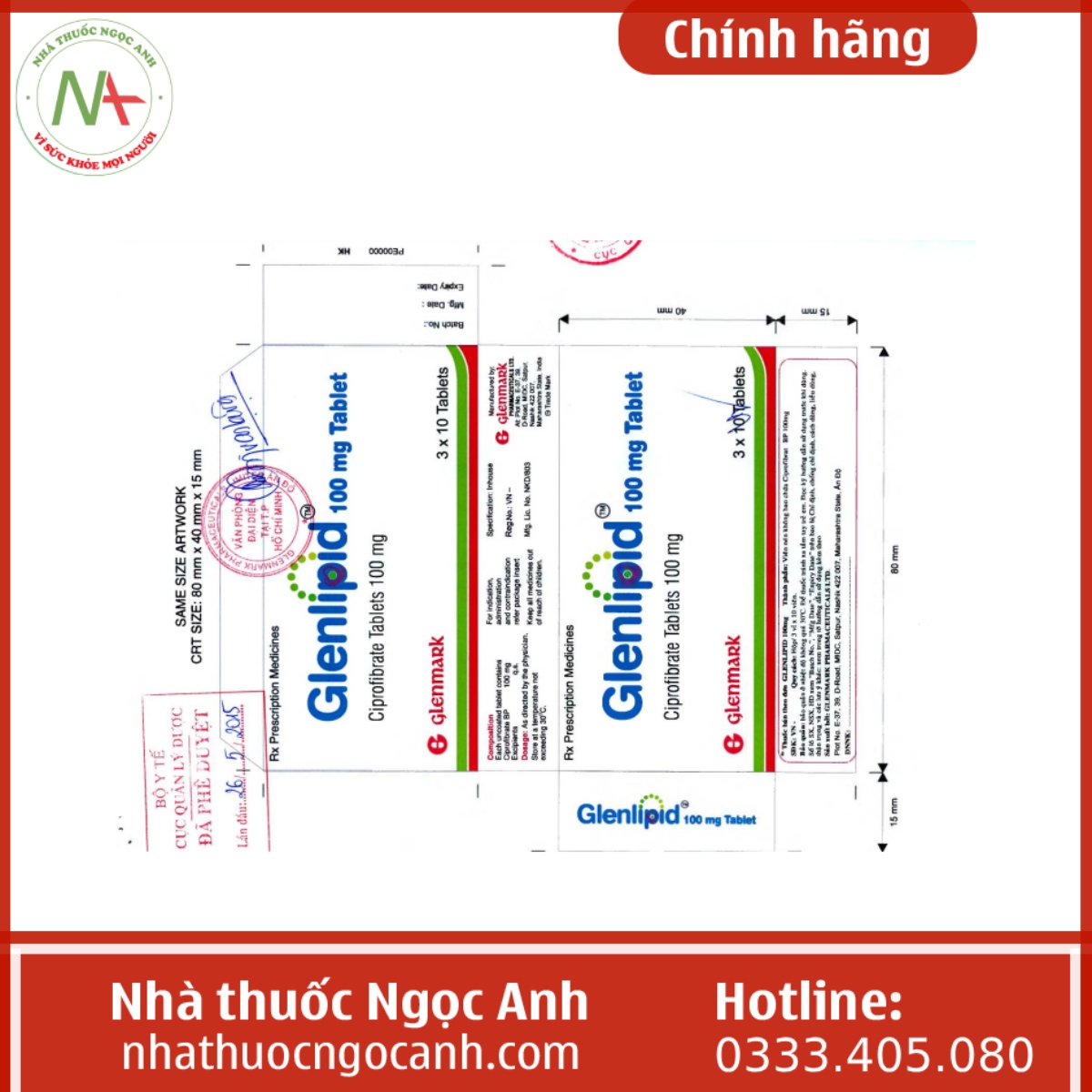 Glenlipid 100 mg Tablet