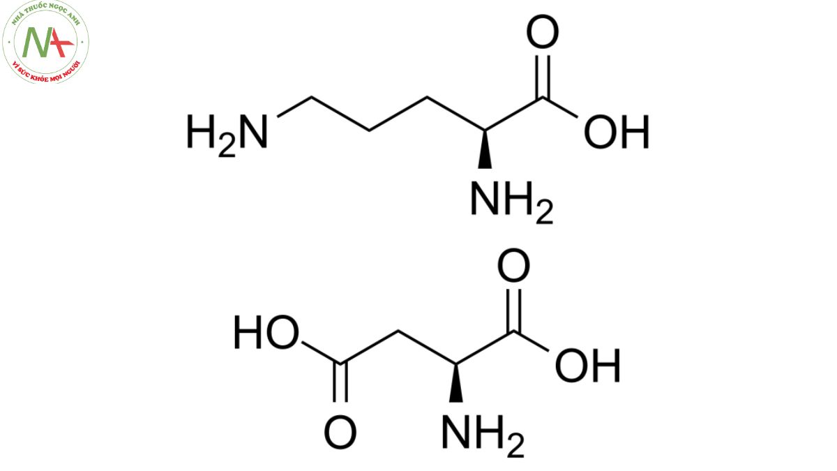 Cấu trúc phân tử L-Ornithine L-Aspartate