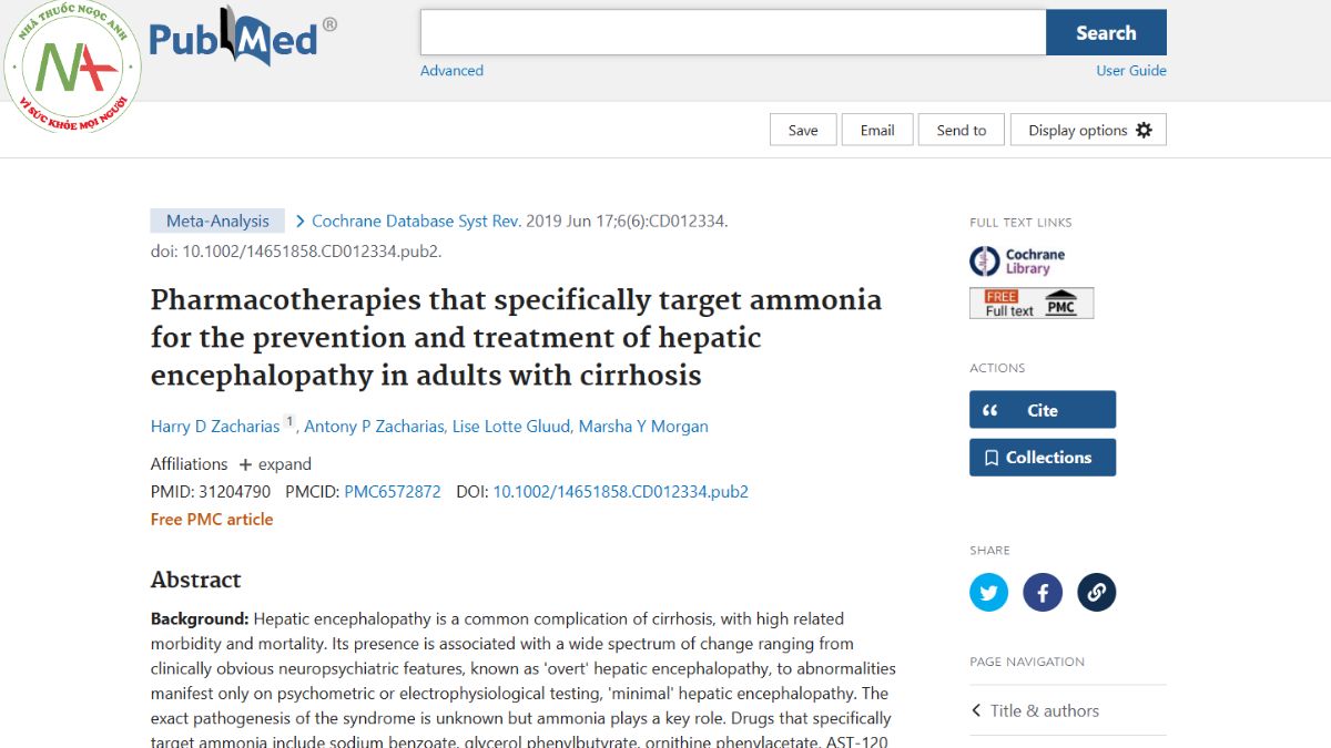 Pharmacotherapies that specifically target ammonia for the prevention and treatment of hepatic encephalopathy in adults with cirrhosis