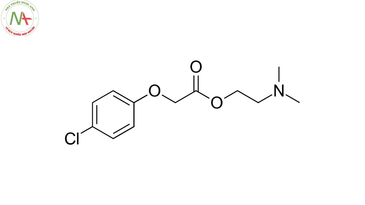 Cấu trúc phân tử Meclofenoxat 