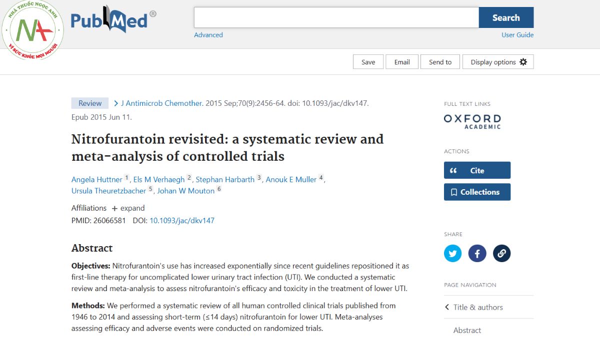 Nitrofurantoin revisited: a systematic review and meta-analysis of controlled trials