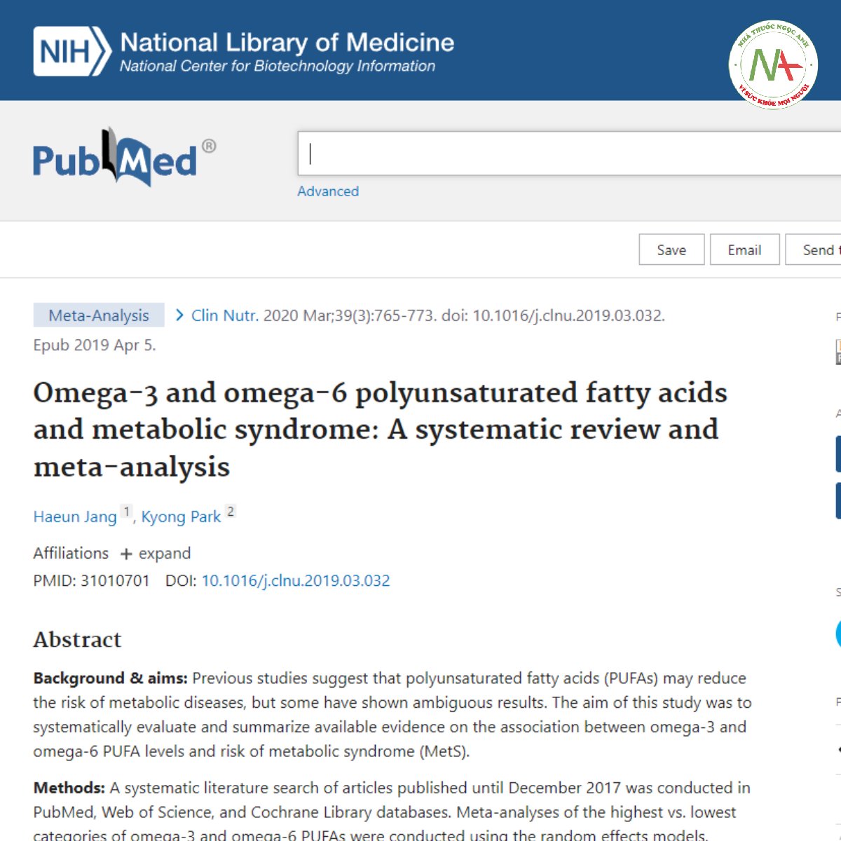 Omega-3 and omega-6 polyunsaturated fatty acids and metabolic syndrome_ A systematic review and meta-analysis