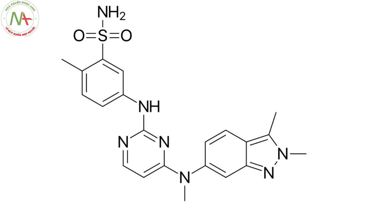 Cấu trúc phân tử Pazopanib 
