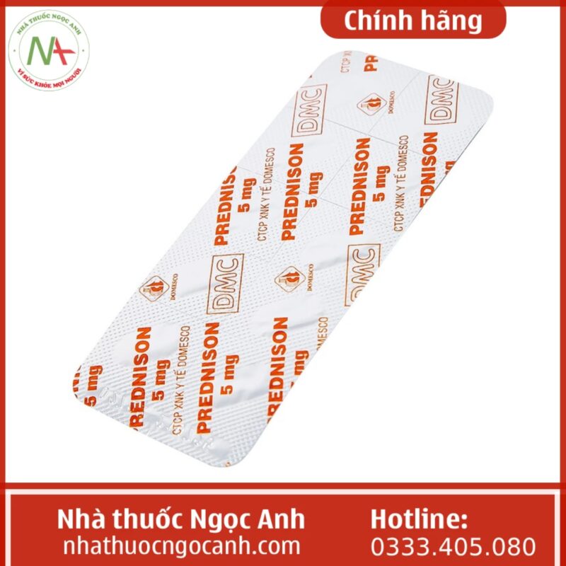 Thuốc Prednison 5mg Domesco (viên nén) giá bao nhiêu, mua ở đâu