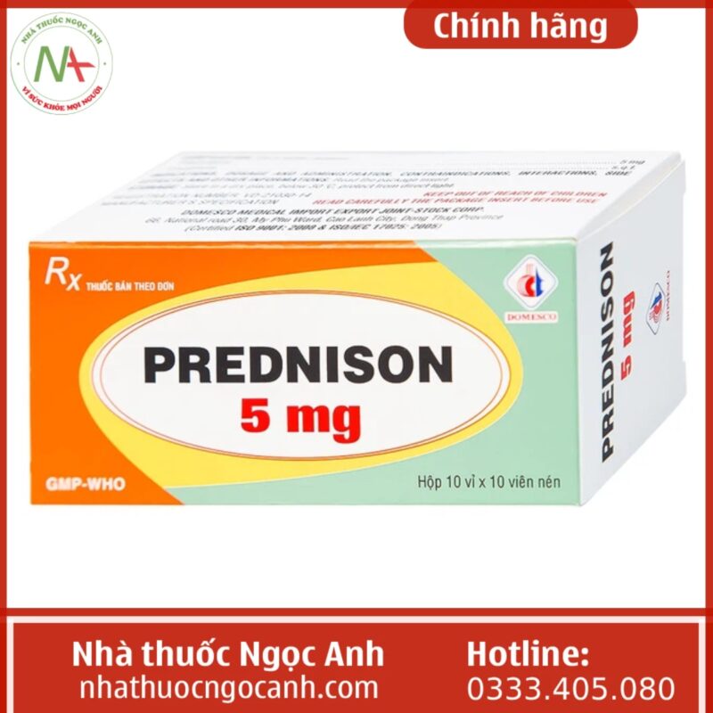 Thuốc Prednison 5mg Domesco (viên nén) giá bao nhiêu, mua ở đâu