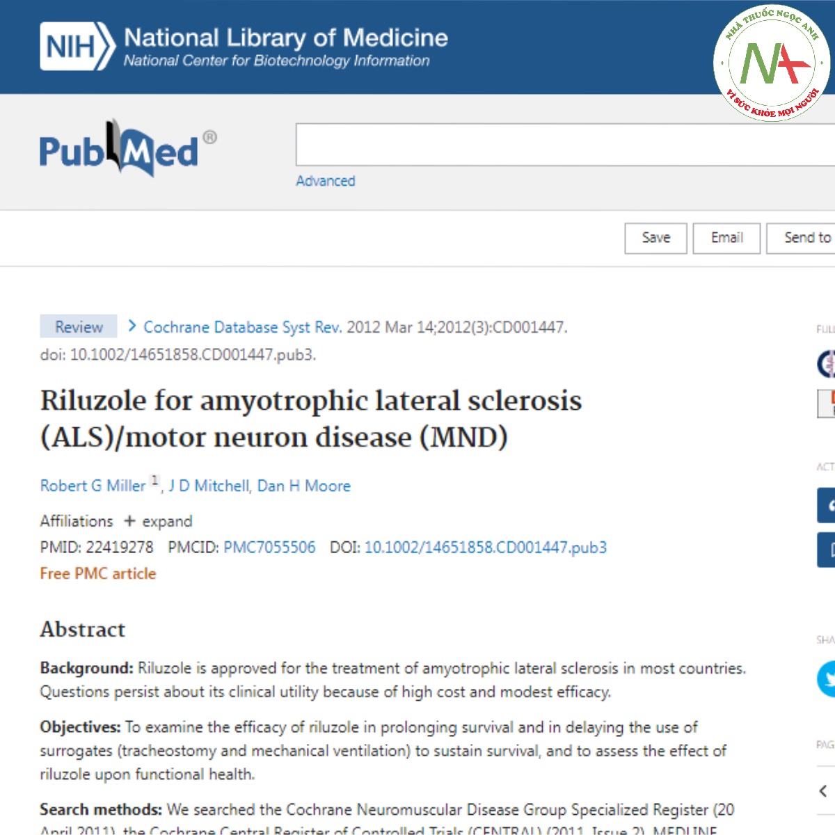 Riluzole for amyotrophic lateral sclerosis (ALS)_motor neuron disease (MND)