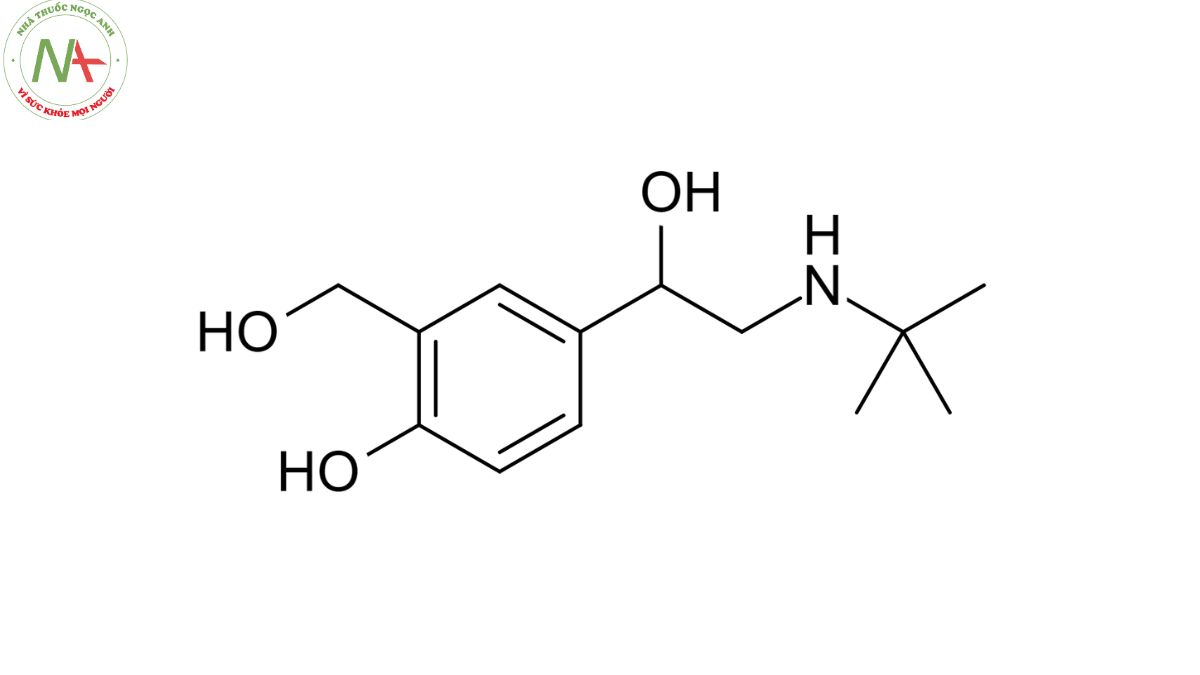 Cấu trúc phân tử Salbutamol 