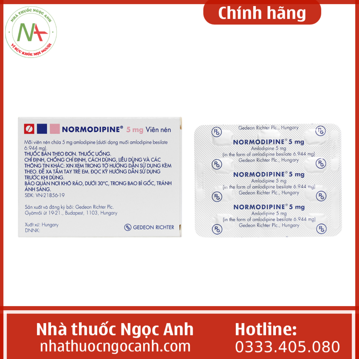 Thuốc Normodipine 5mg