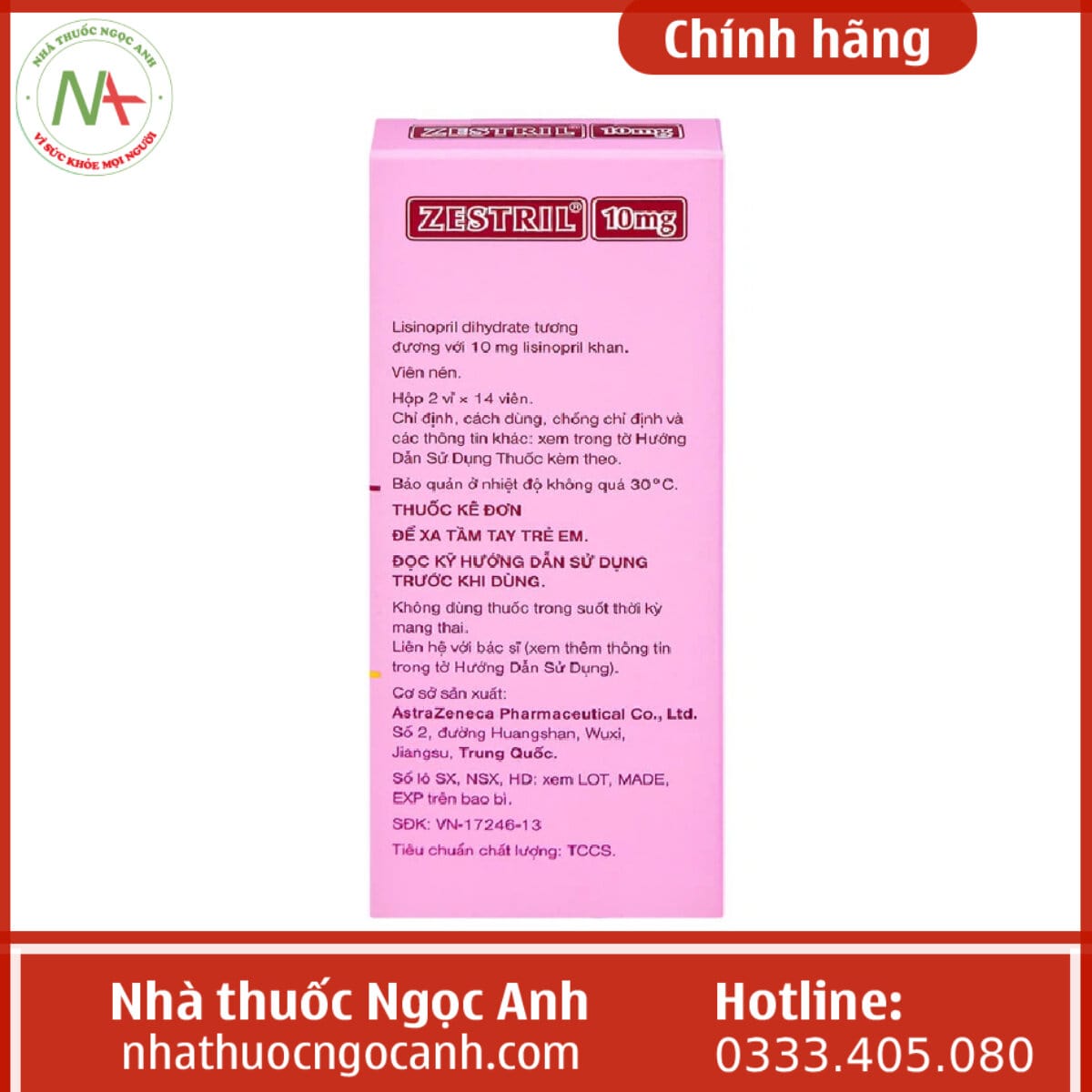 Thuốc Zestril 10mg