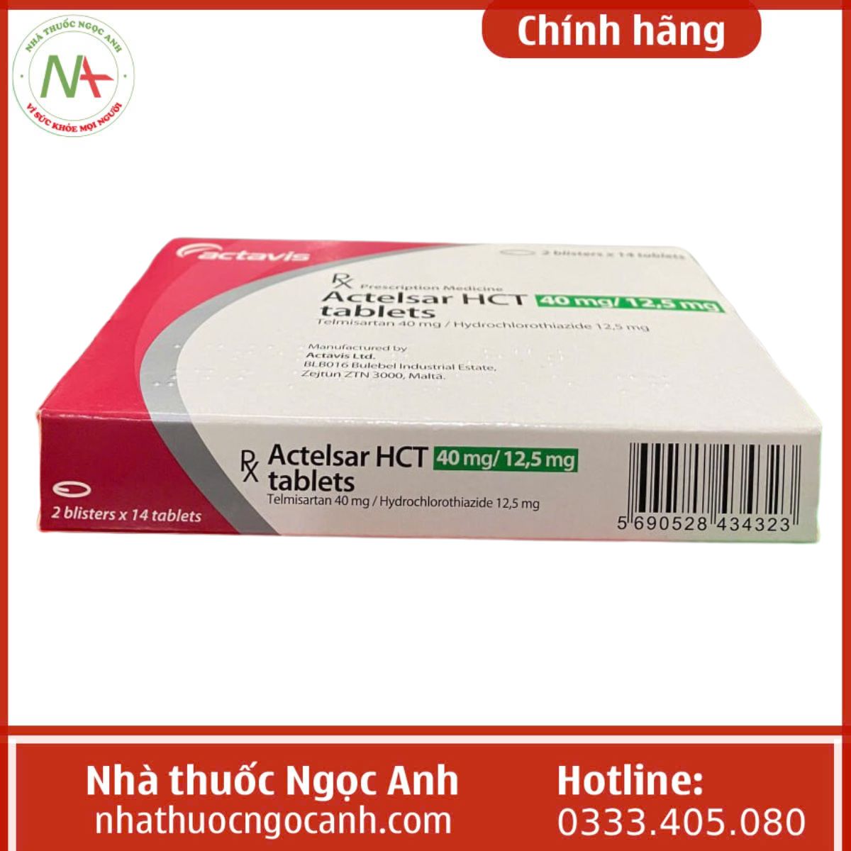 thuốc Actelsar HCT 40mg/12,5mg