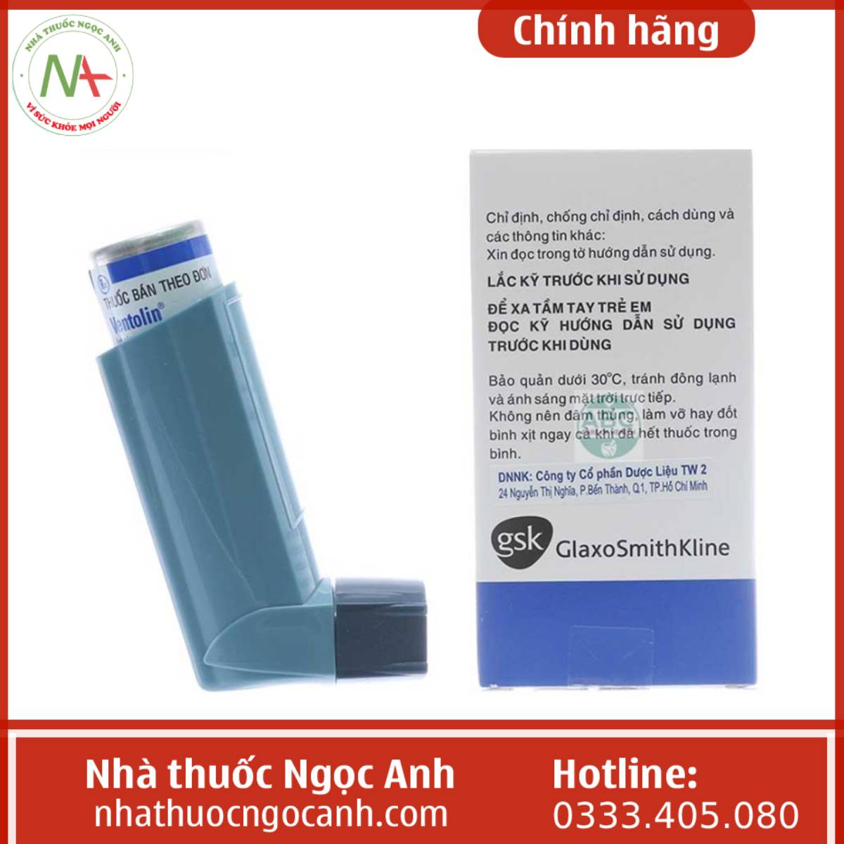 thuốc Ventolin Inhaler 100mcg