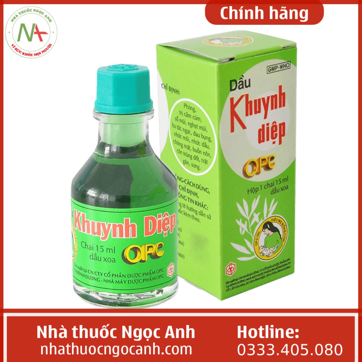 Dầu xoa Khuynh Diệp OPC 15ml