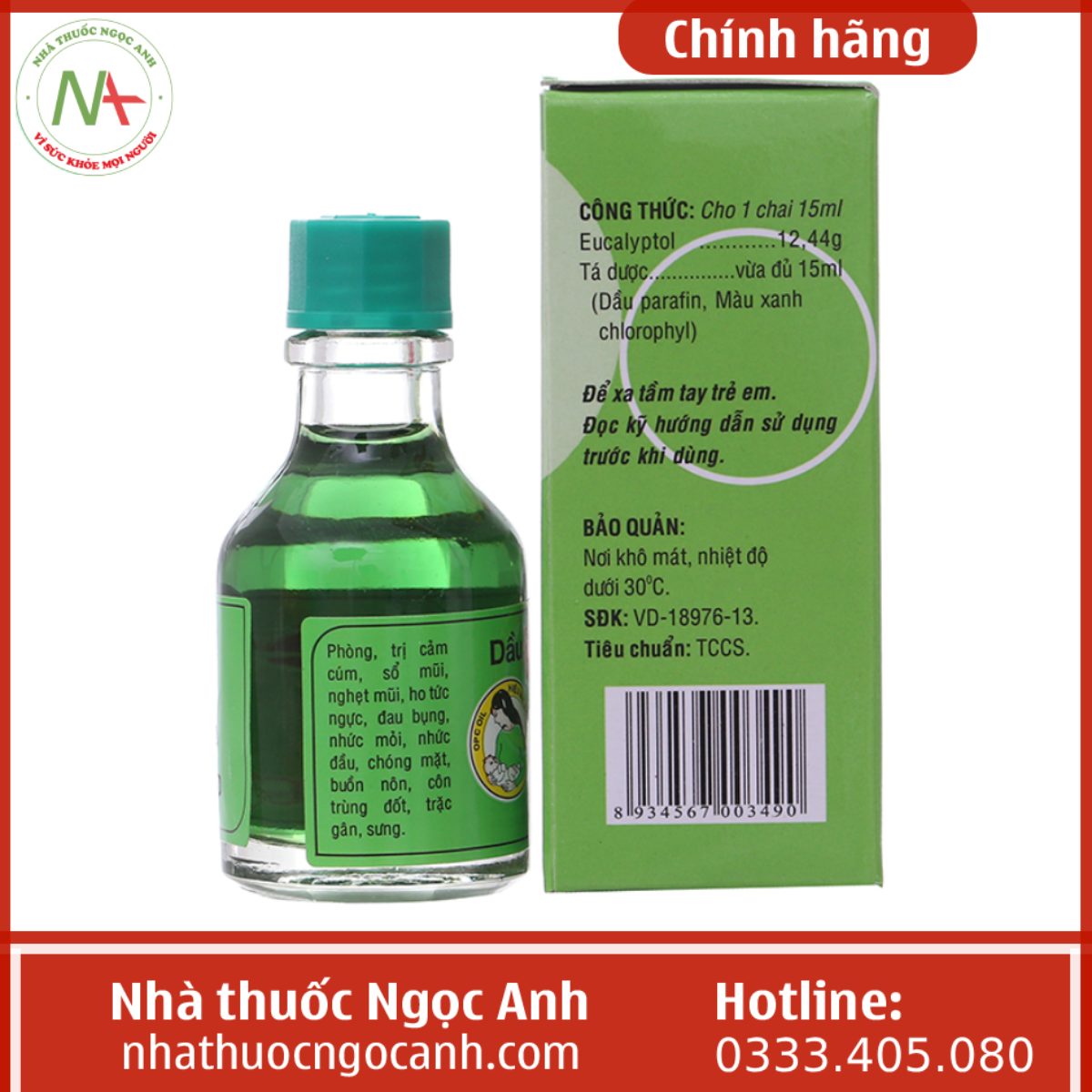 Dầu xoa Khuynh Diệp OPC 15ml