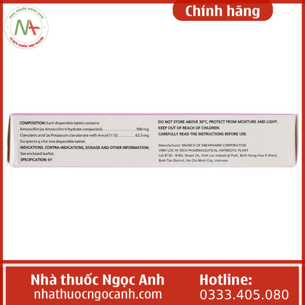 Thuốc Biocemet DT 500mg/62,5mg