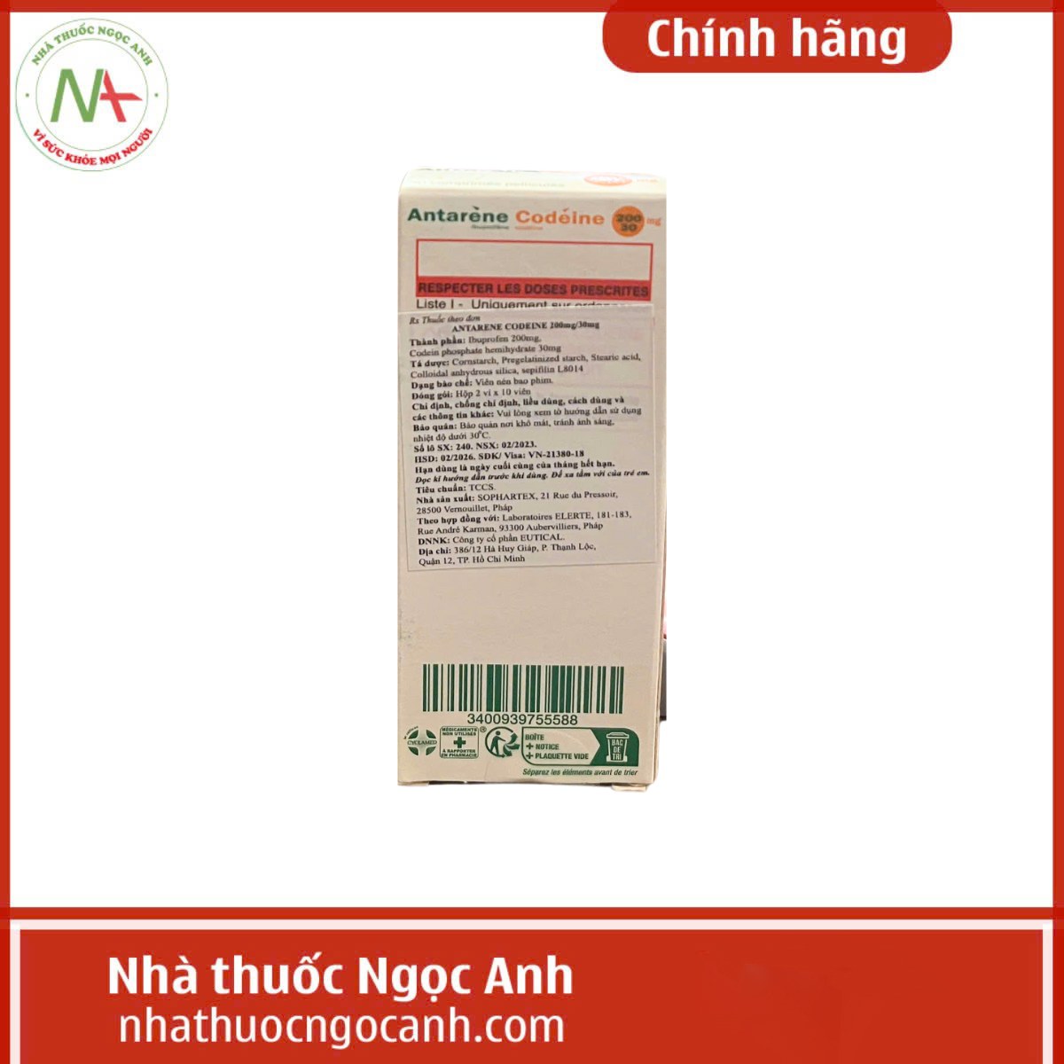 Antarene Codein 200mg/30mg