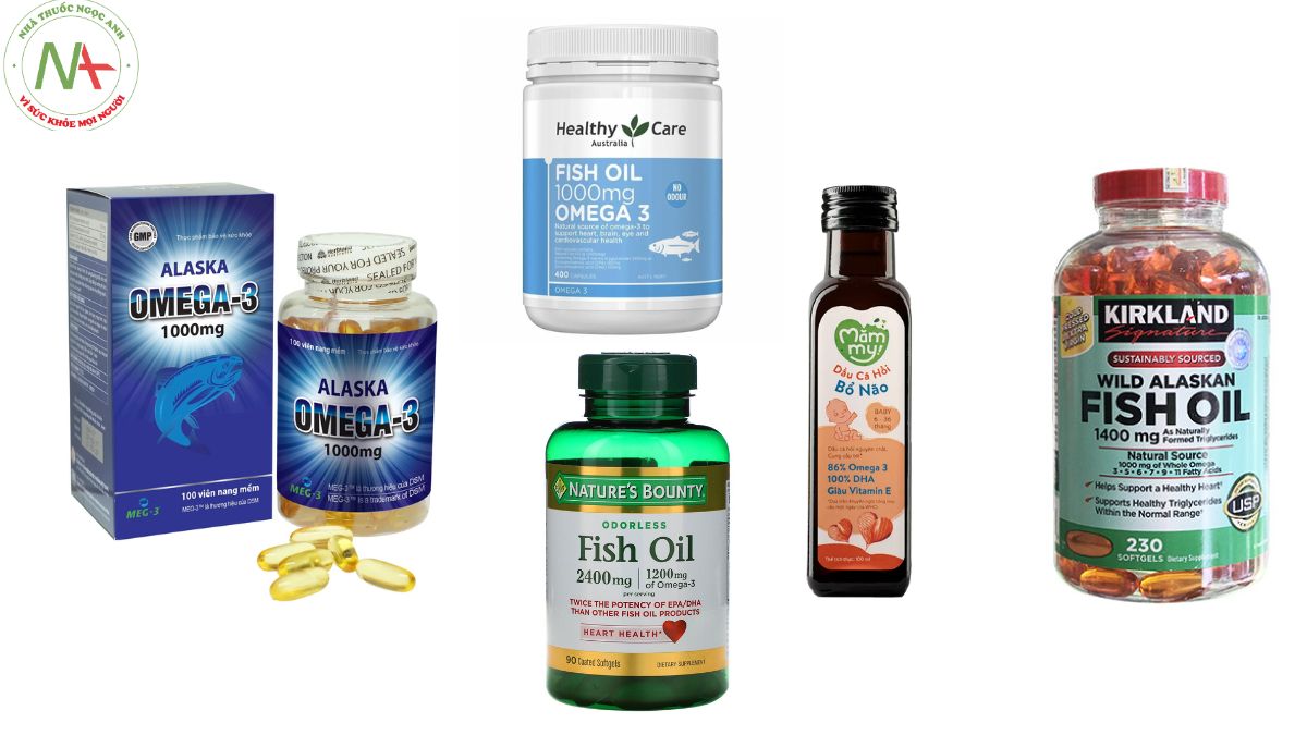 Một số sản phẩm có chứa dầu cá