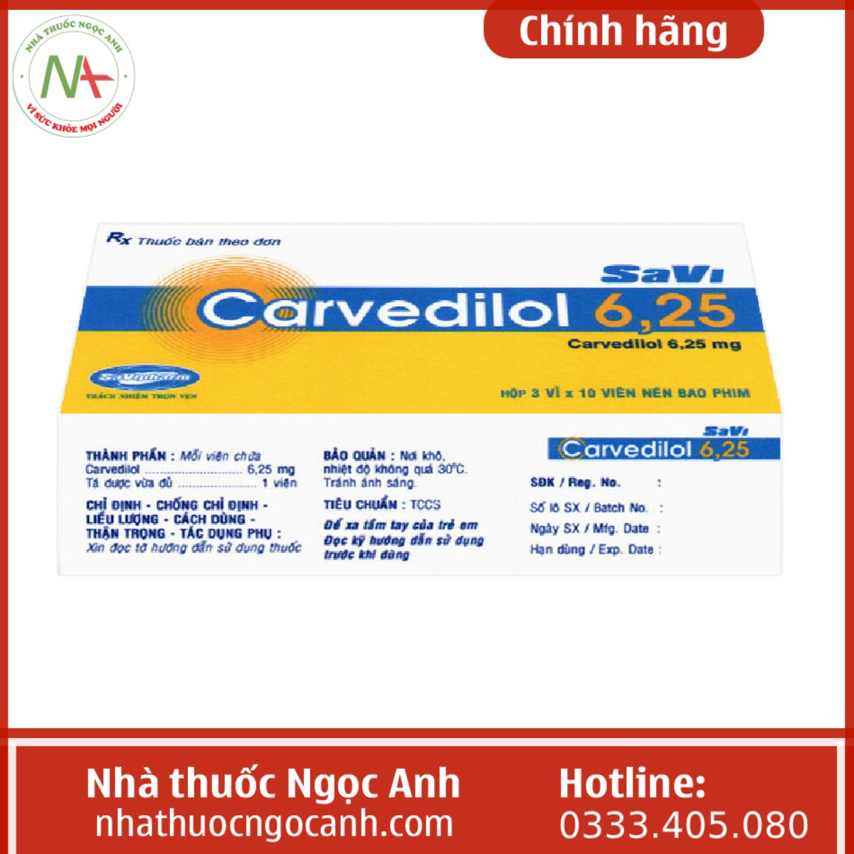 Savi Carvedilol 6,25