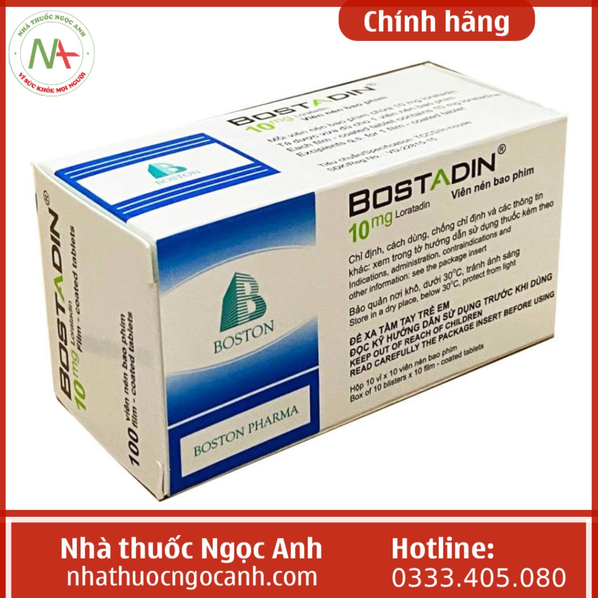 Hướng dẫn sử dụng thuốc Bostadin 10mg