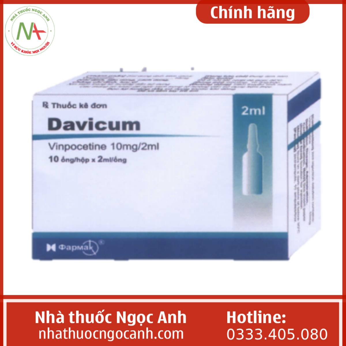Thuốc Davicum 10mg/2ml có tác dụng gì, giá bao nhiêu, mua ở đâu?
