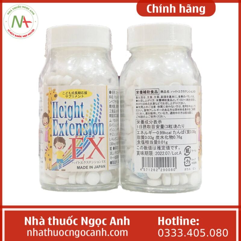 Extention Ex Thuốc tăng chiều cao Height Extension EX giá bao nhiêu, mua ở đâu?