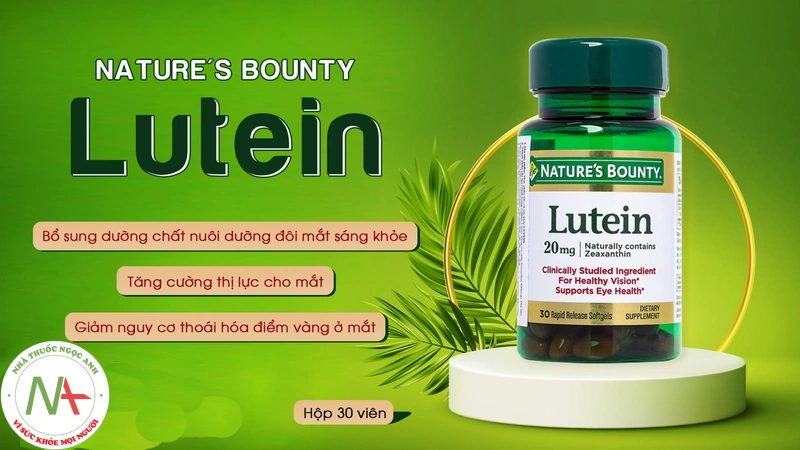 Công dụng của Nature's Bounty Lutein 20mg