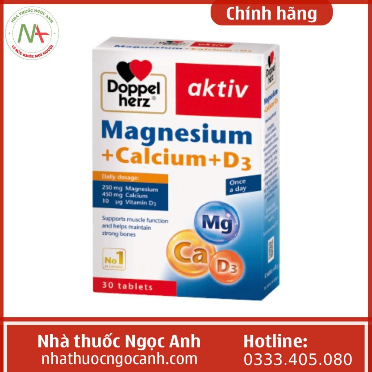 Doppelherz Aktiv Magnesium + Calcium + D3