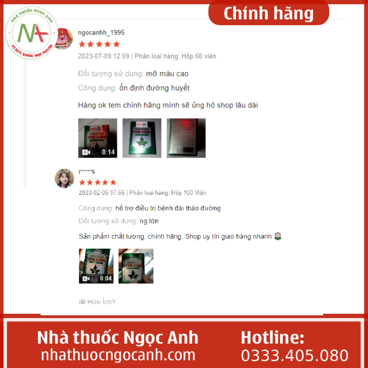 Phản hồi của khách hàng về Giảo Cổ Lam Tuệ Linh