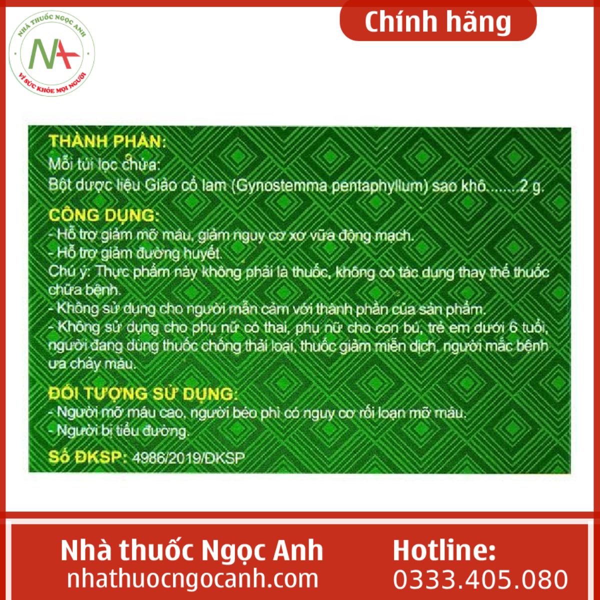 Trà Giảo Cổ Lam Tuệ Linh (gói)