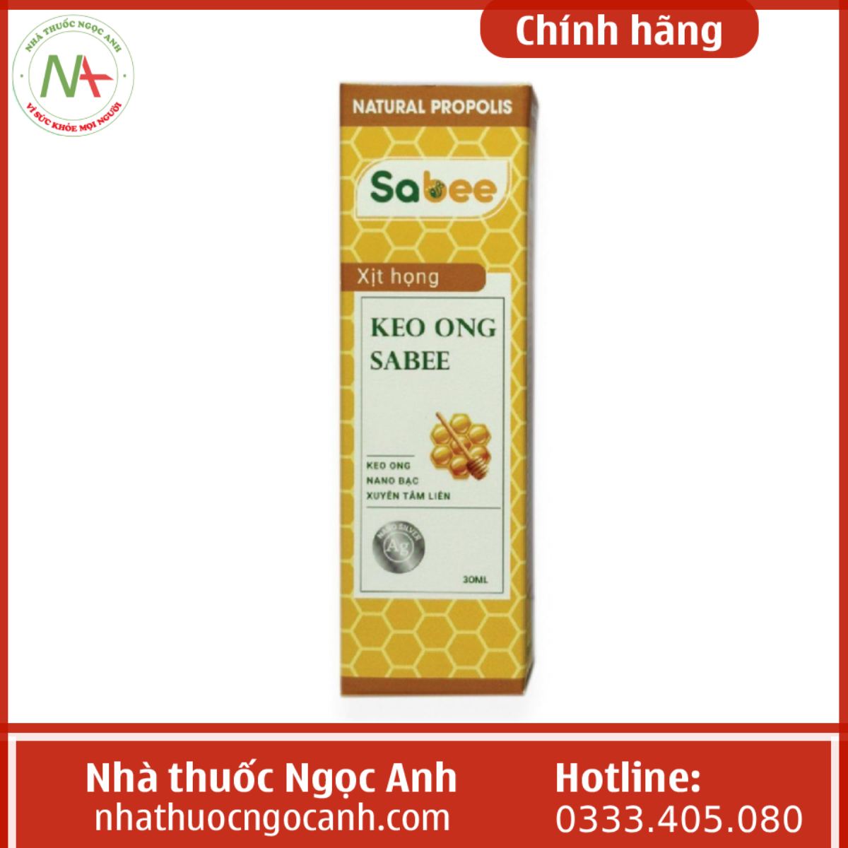 Xịt họng keo ong Sabee