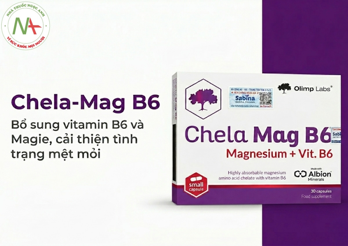 Chela-Mag B6 Olimp Labs 3 Chela-Mag B6 Olimp Labs bổ sung vitamin B6 và magnesium