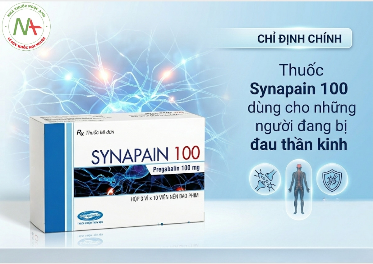 Synapain 100 6 Synapain 100 dùng cho người bị đau thần kinh