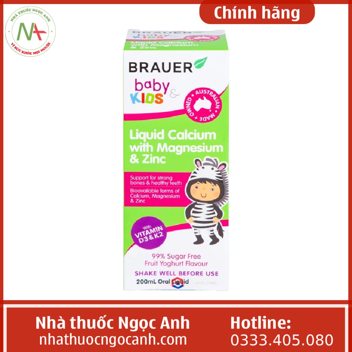 Brauer Baby & Kids Liquid Calcium With Magnesium & ZinC