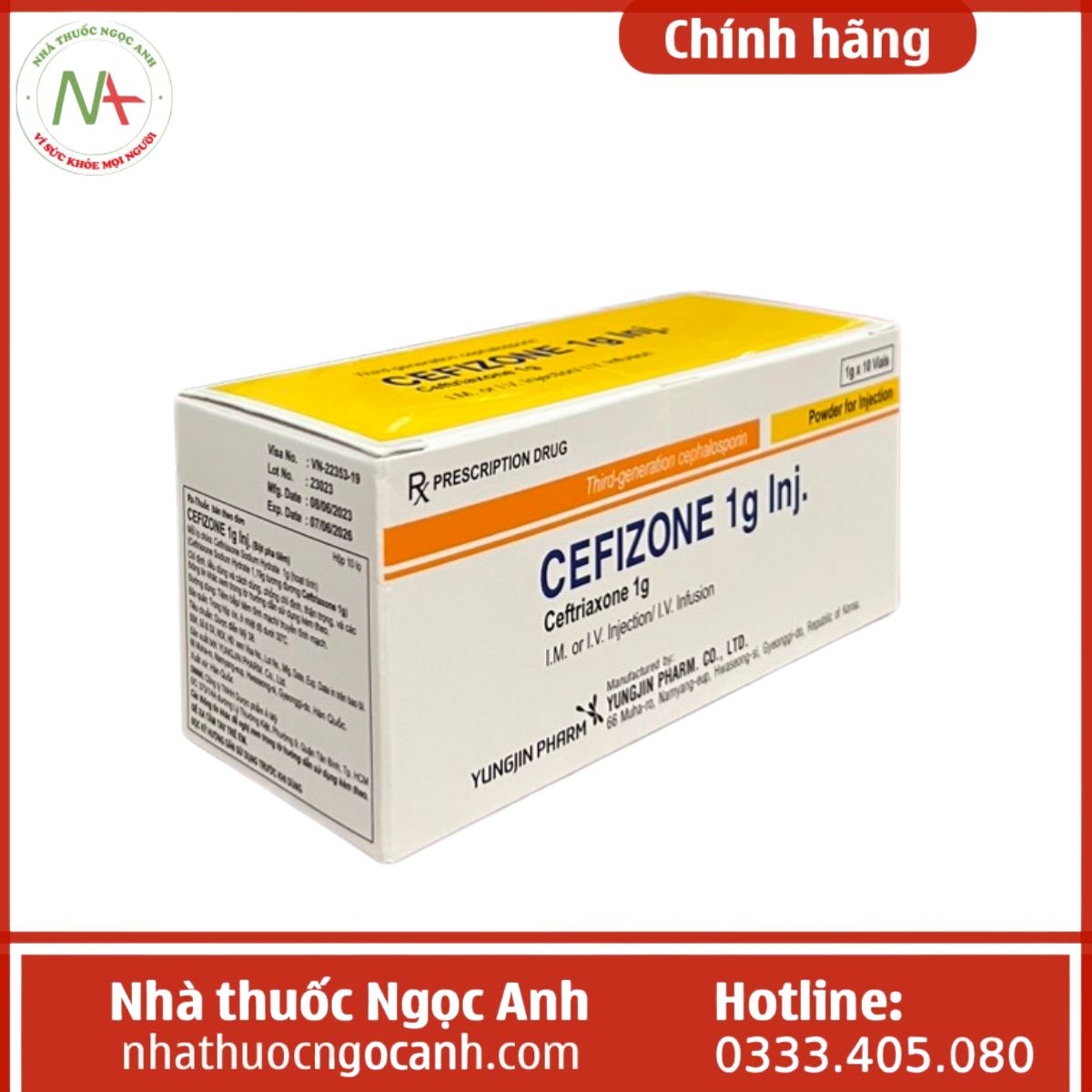 Cefizone 1g Inj