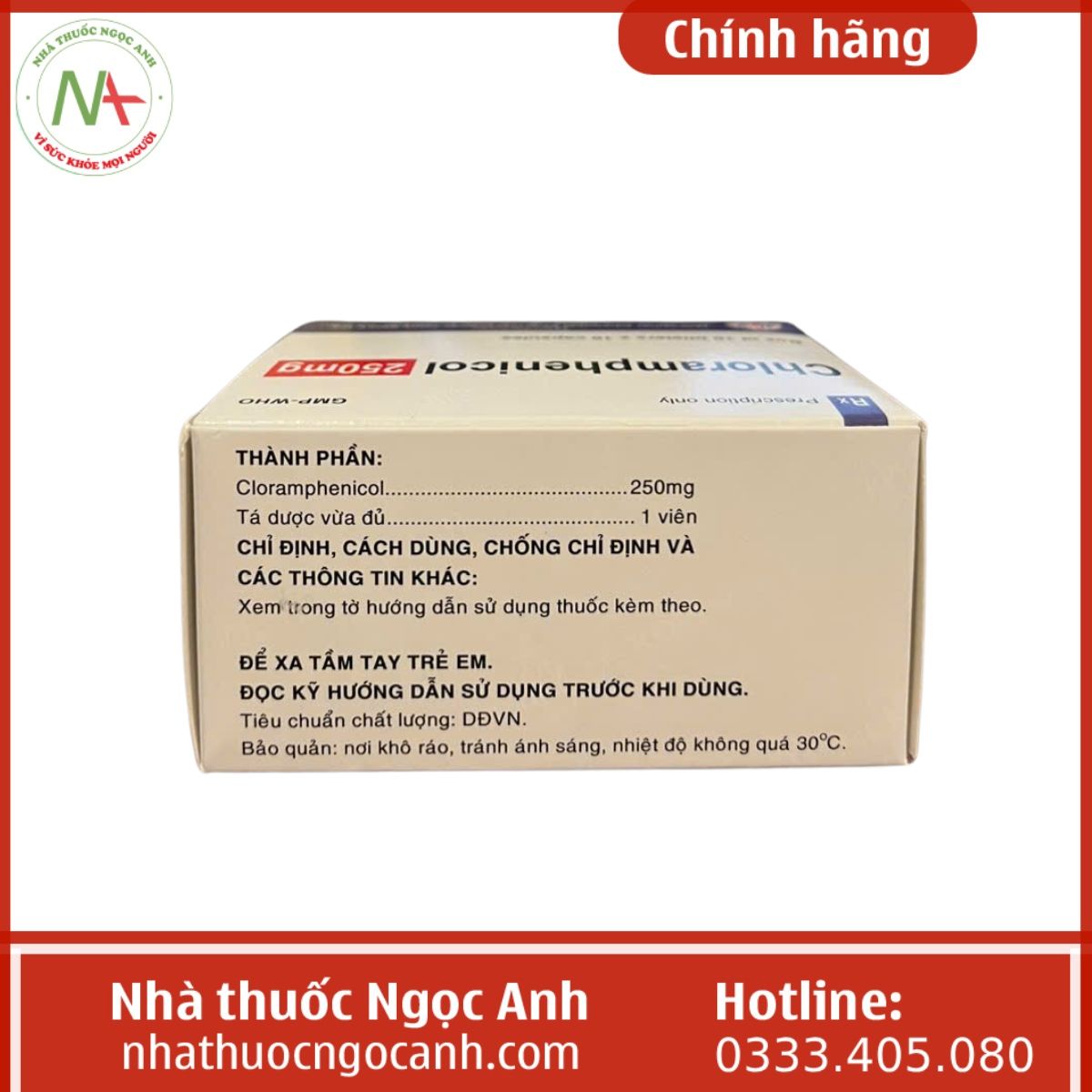 Chloramphenicol 250mg Mekophar