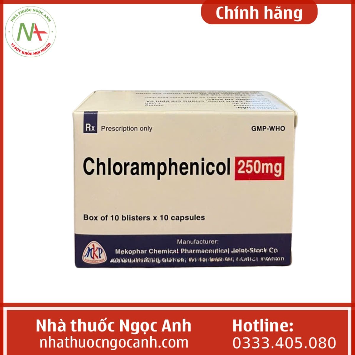 Chloramphenicol 250mg Mekophar