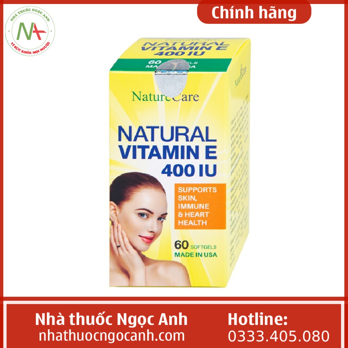 Tem dán chống hàng giả của Natural Vitamin E 400 IU NatureCare 