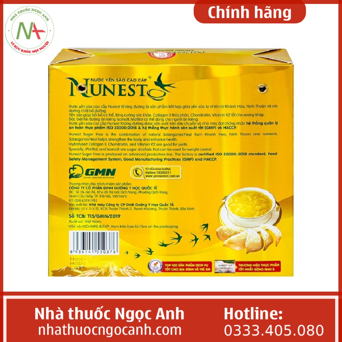 Nuoc Yen Sao Cao Cap Nunest Khong Duong