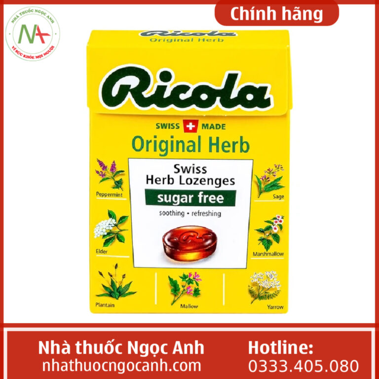 Kẹo ngậm ho Ricola Original Herb có tốt không, giá bao nhiêu? Mua ở đâu?