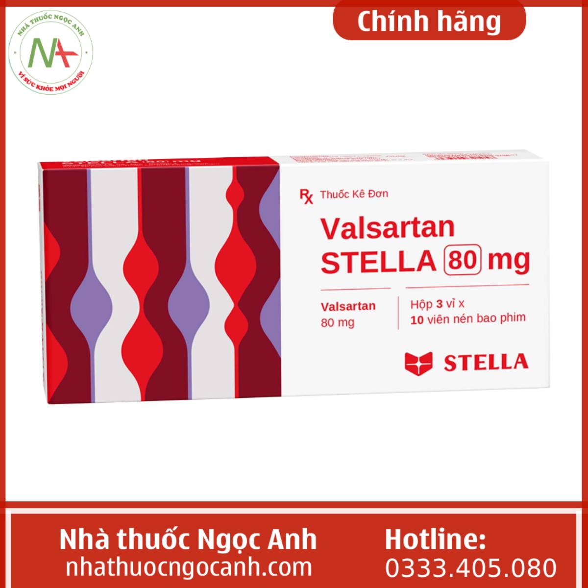 Thuốc Valsartan STELLA 80 mg là thuốc gì, giá bao nhiêu, mua ở đâu?