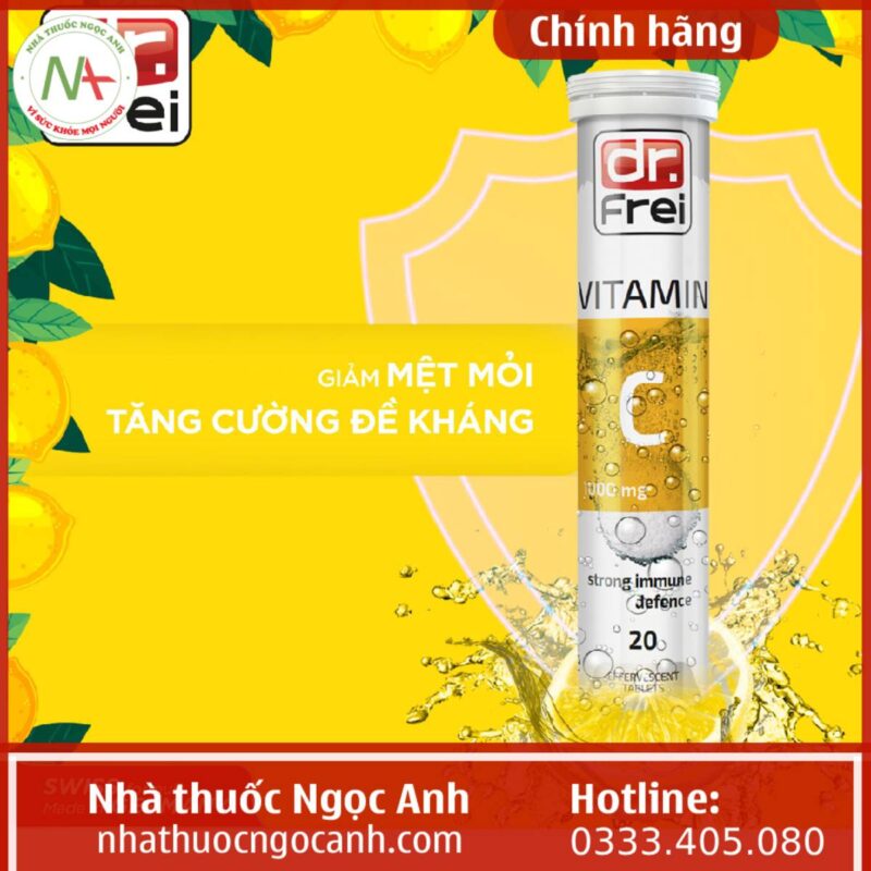 Viên sủi Vitamin C 1000mg Dr. Frei giá bao nhiêu, mua ở đâu?